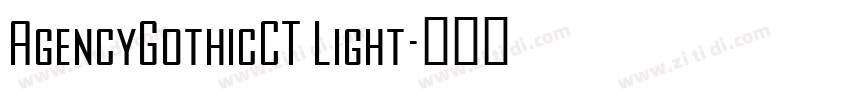 AgencyGothicCT Light字体转换